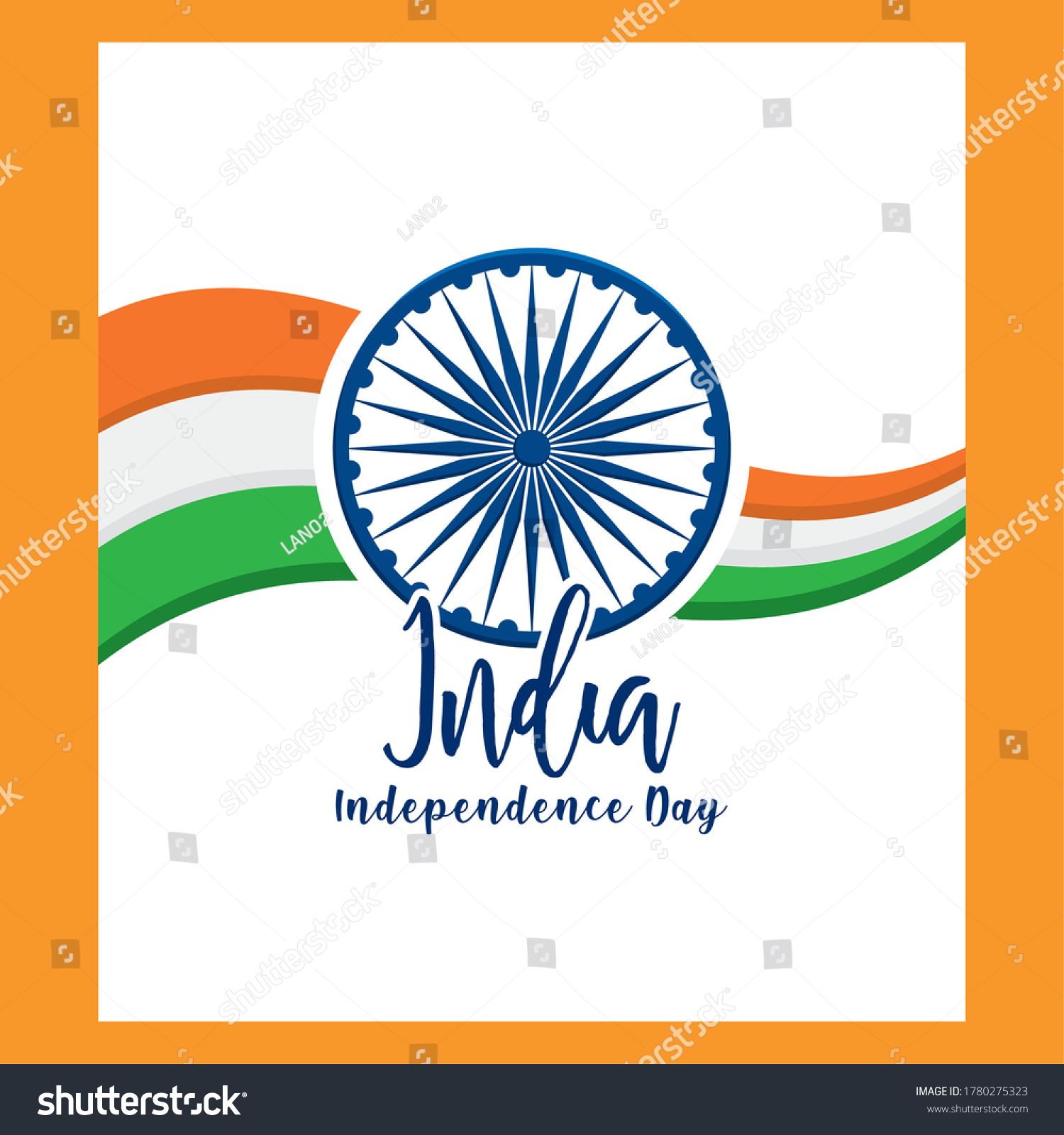 Independence day of India. Greeting card - - Royalty Free Stock Vector ...