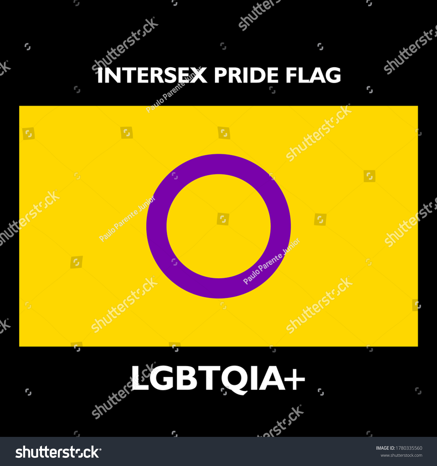 Vector Lgbt Intersex Pride Flag Royalty Free Stock Vector 1780335560