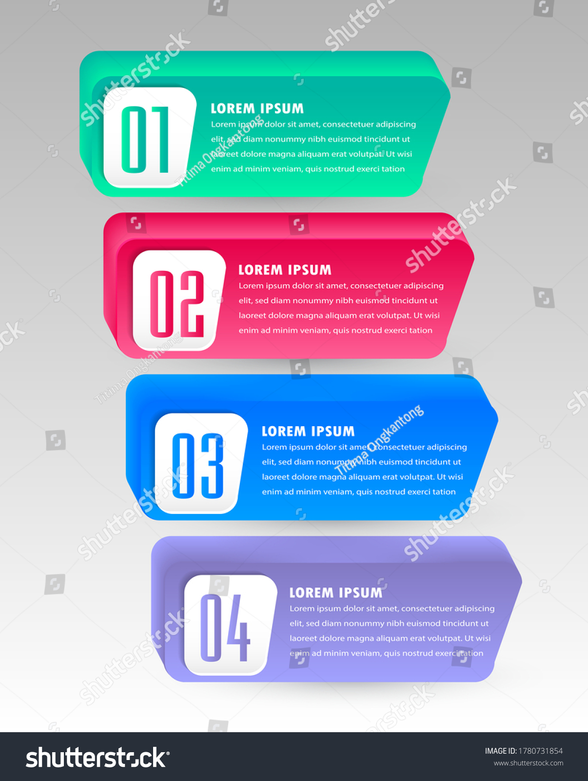 modern 3D text box template, banner Infographics - Royalty Free Stock ...