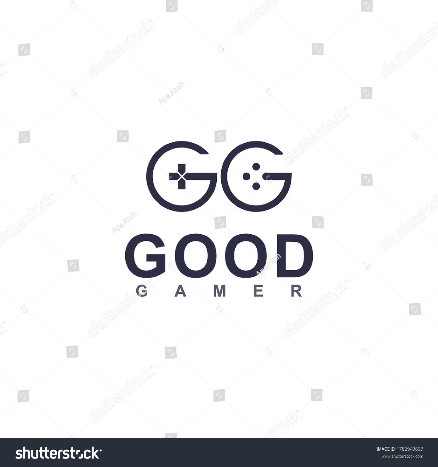 Letter G Good Gamer Logo Design Template. Symbol - Royalty Free Stock 