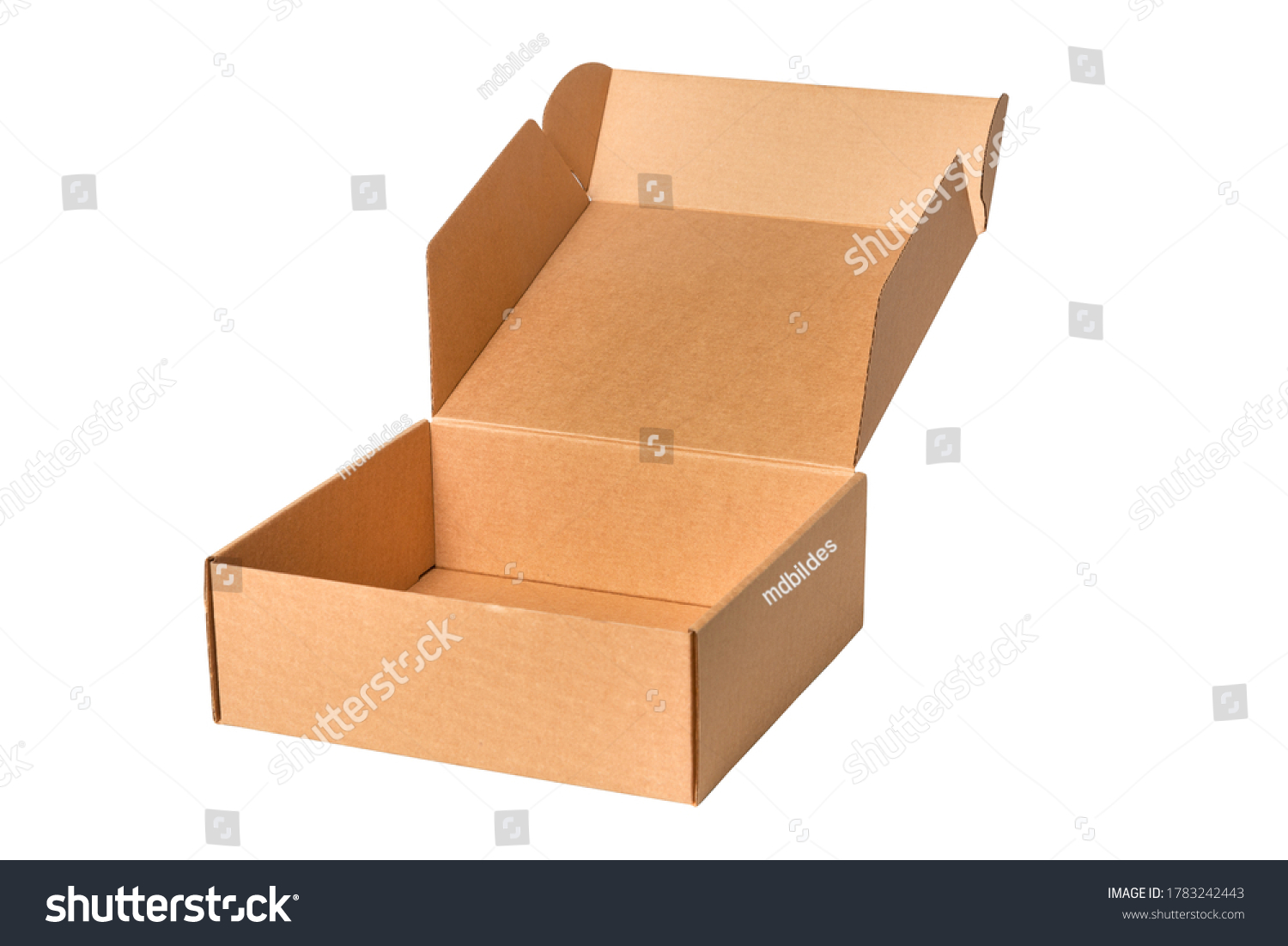 Brown cardboard carton box, isolated #1783242443