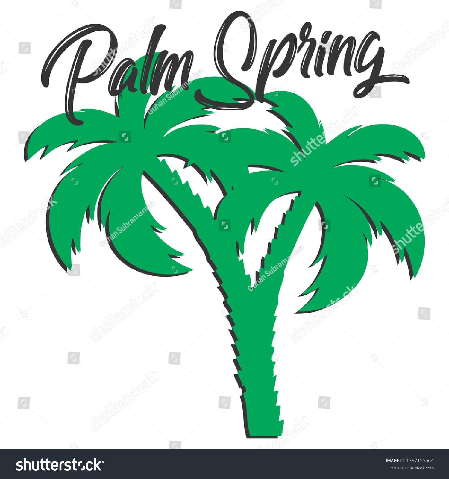 Vector Illustration Of Palm Tree Royalty Free Stock Vector 1787155664