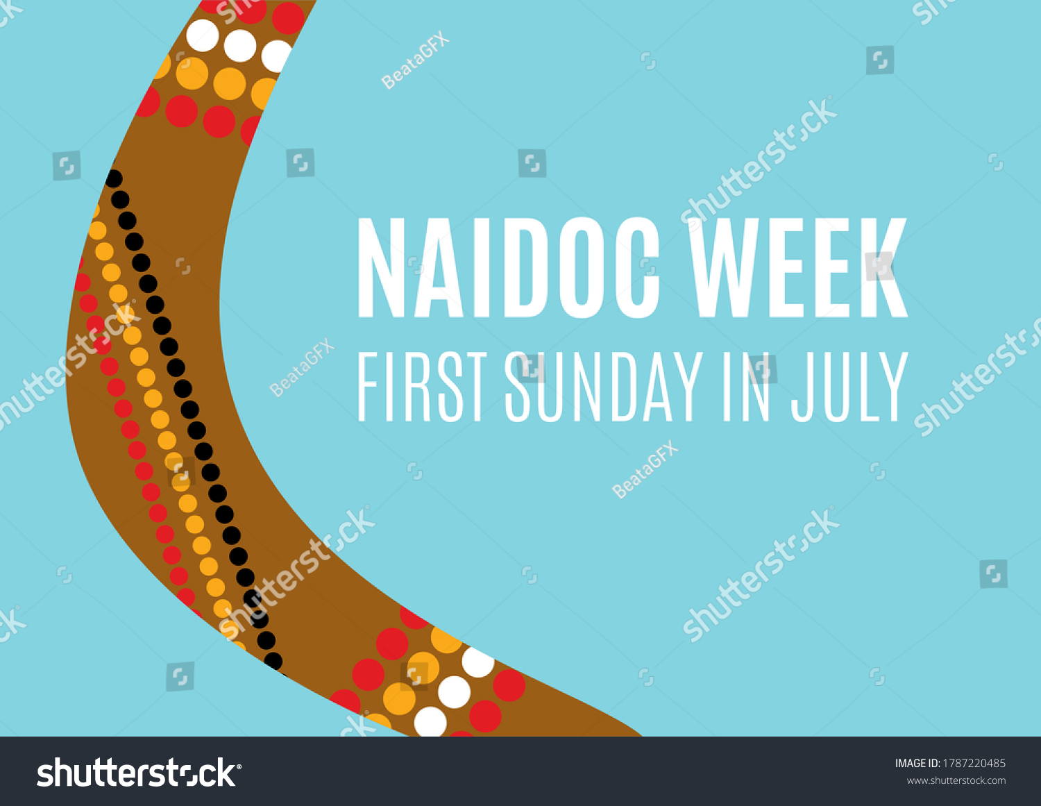 NAIDOC Week illustration. Australian holiday. - Royalty Free Stock ...