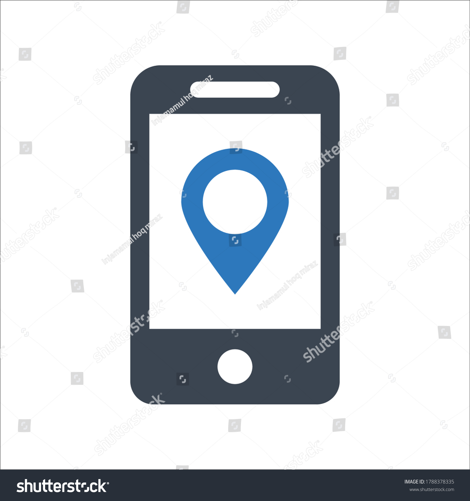 mobile map icon.location, mobile map ( vector - Royalty Free Stock ...