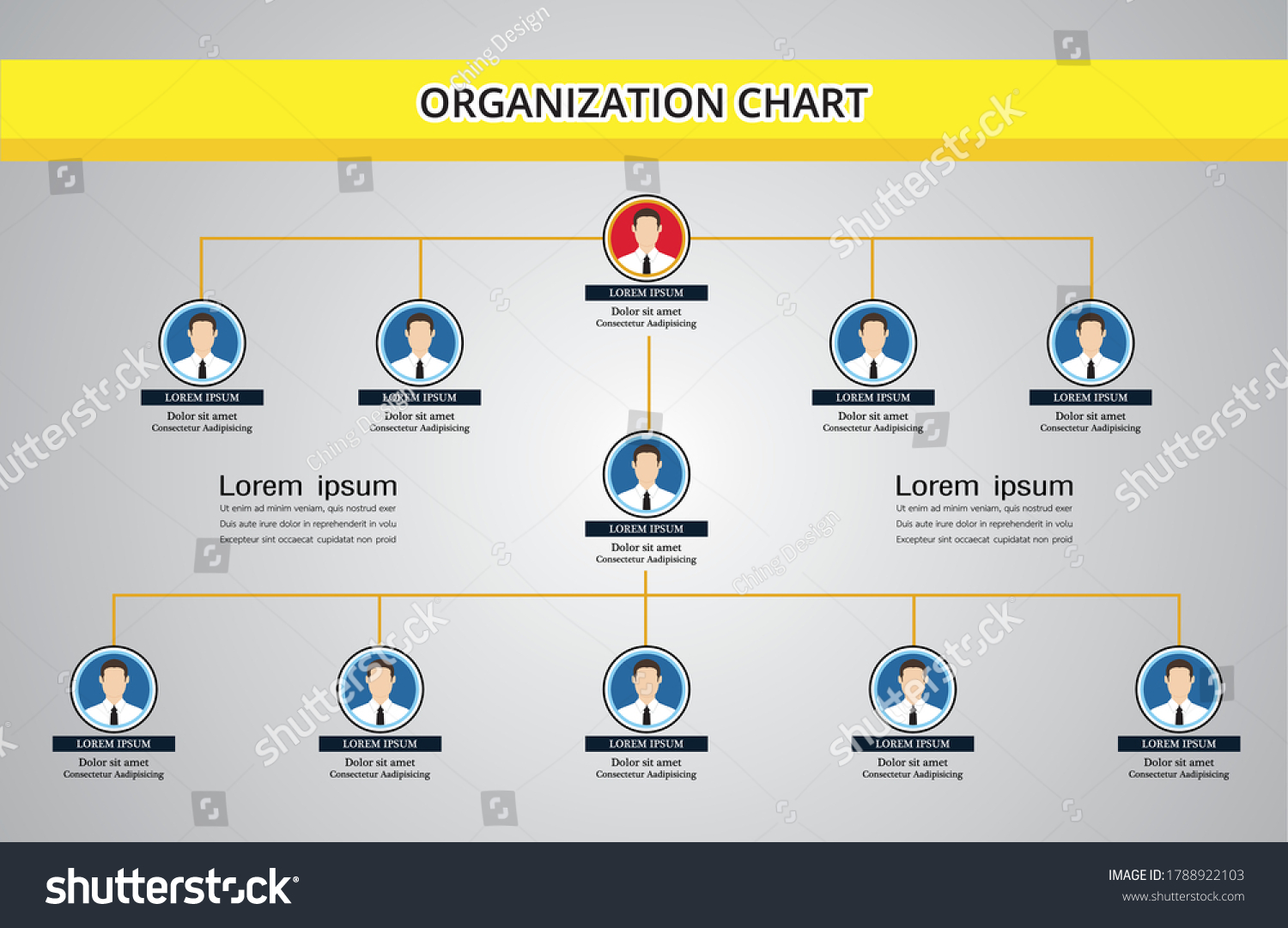 Organization Chart Infographics With People Icon Royalty Free Stock