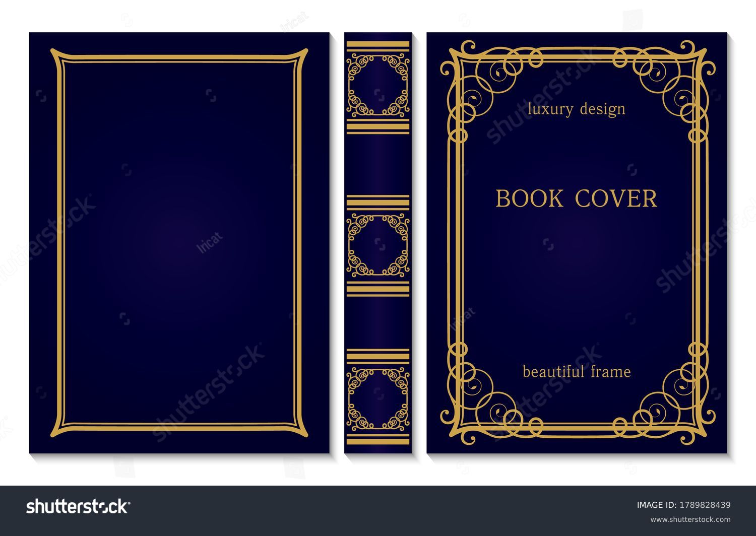 Book cover and spine ornament. Vintage old - Royalty Free Stock Vector ...