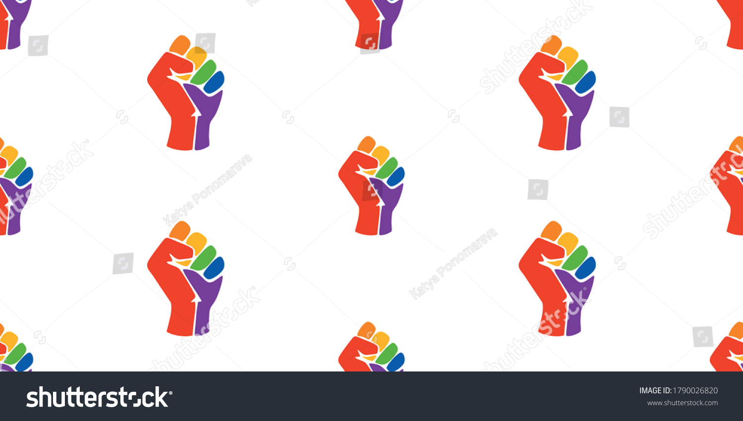 Symbol Of The Lgbt Community A Rainbow Fists Royalty Free Stock Vector 1790026820 3115