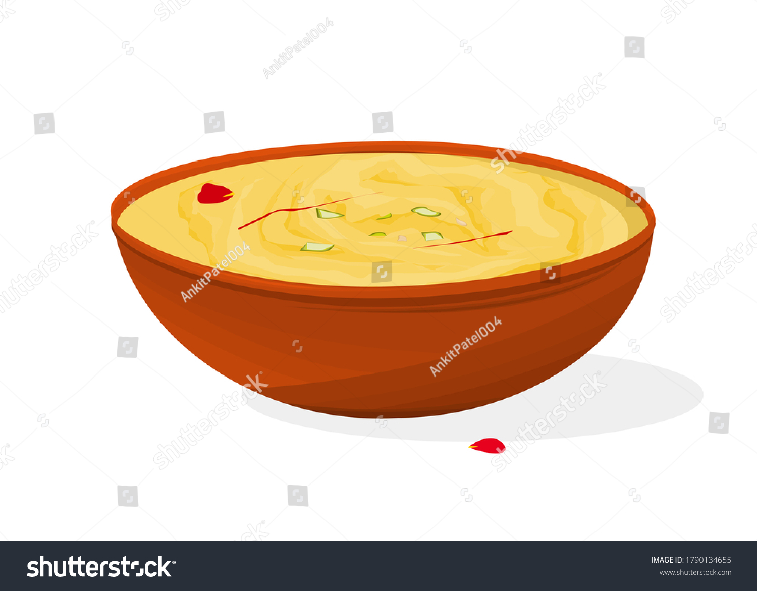 Rabri or Rabdi indian Sweet Dish Food Vector - Royalty Free Stock ...