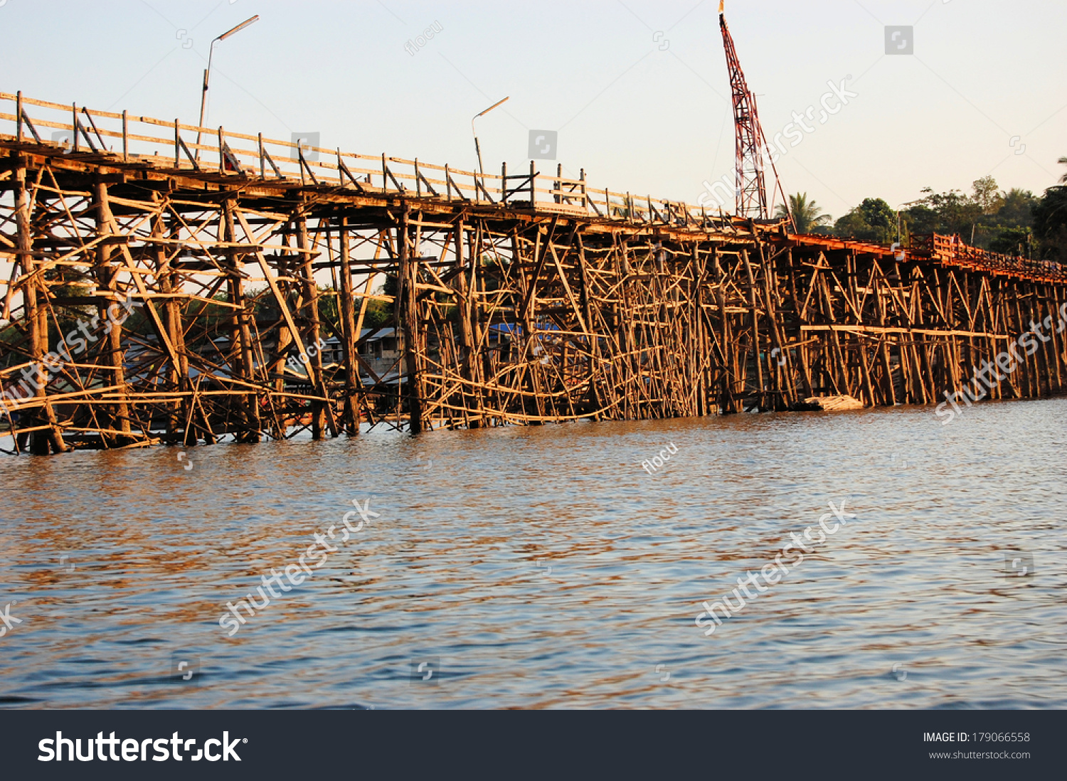 Mon Bridge Uttamanusorn, longest wooden bridge #179066558