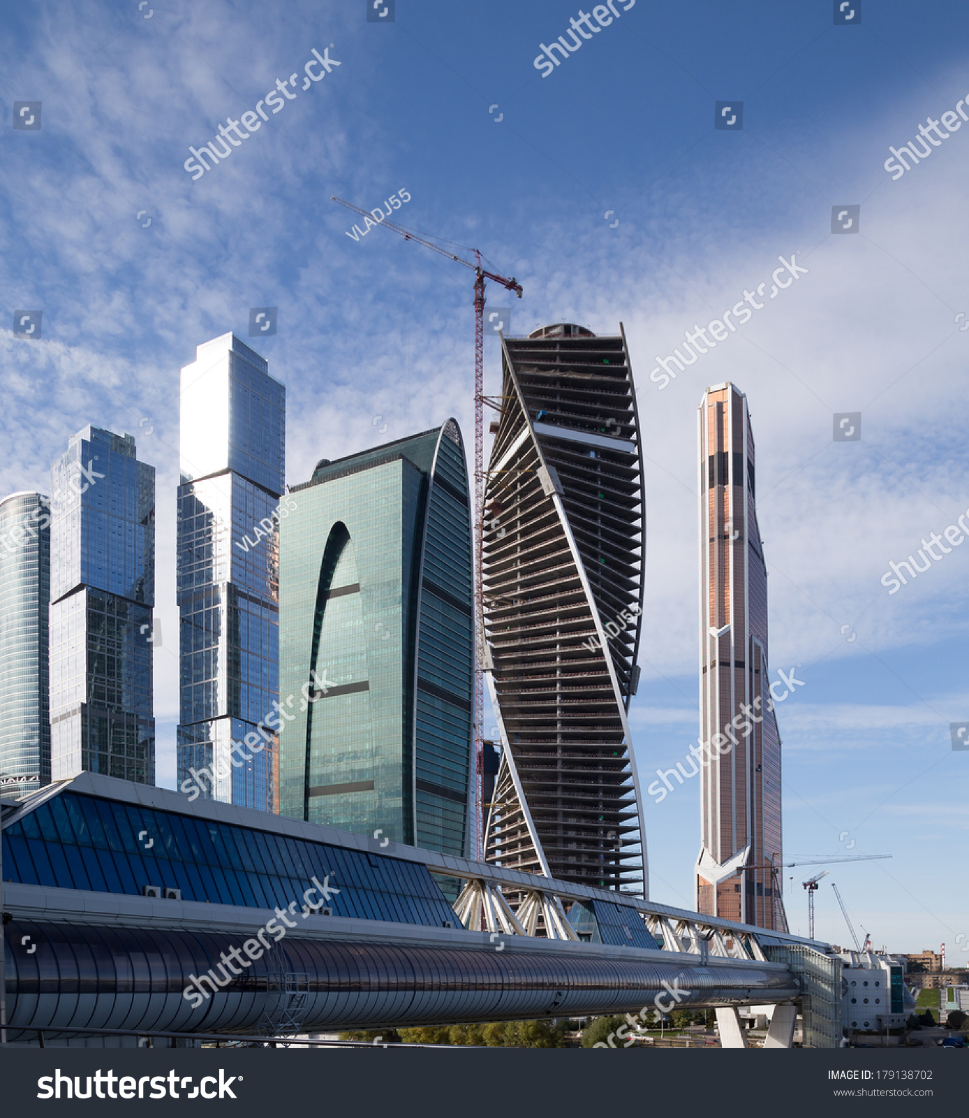 MOSCOW, RUSSIA- OCTOBER 06, 2013: Skyscrapers of the International Business Center (City), Moscow, Russia #179138702