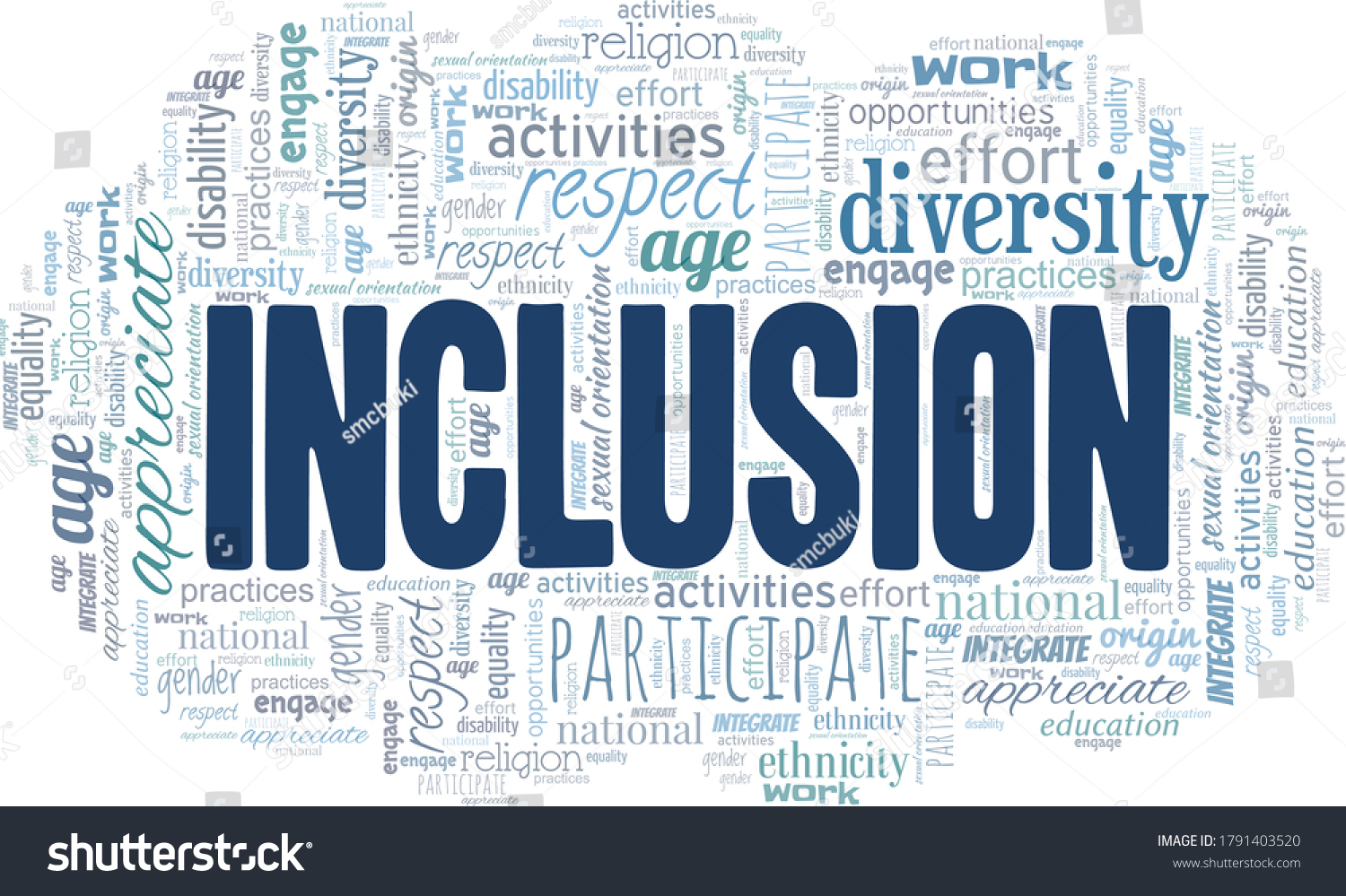 Inclusion Word Cloud Isolated On A White - Royalty Free Stock Vector ...