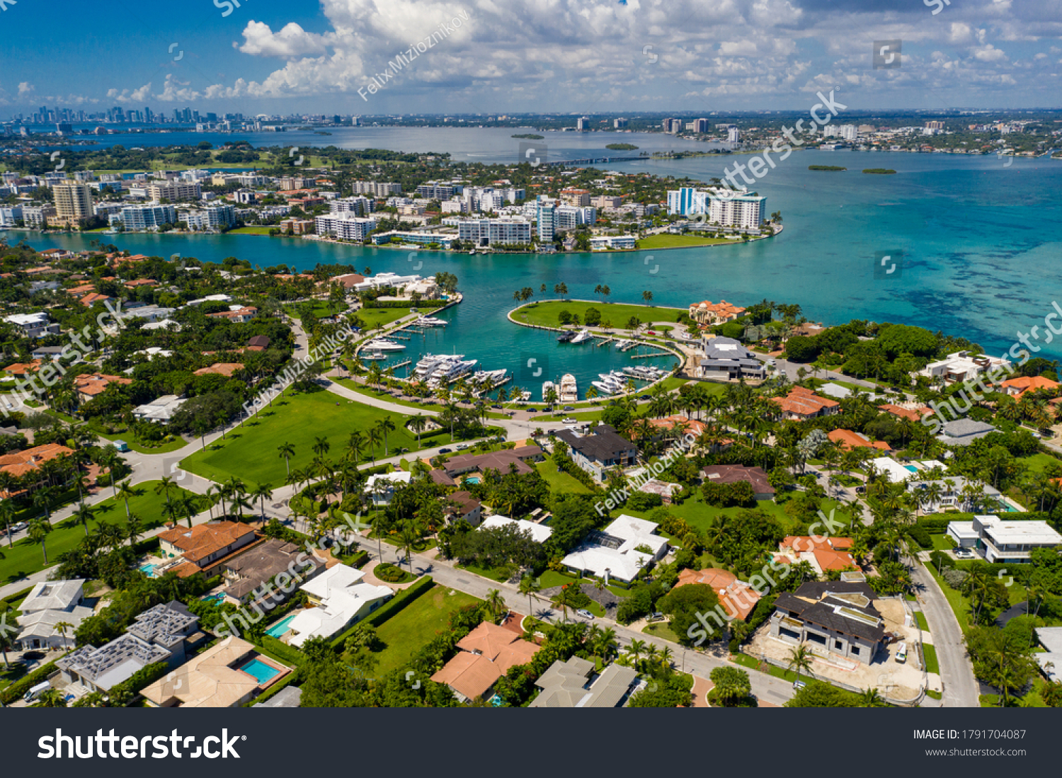 Aerial photo Miami Bal Harbour luxury neighborhood #1791704087