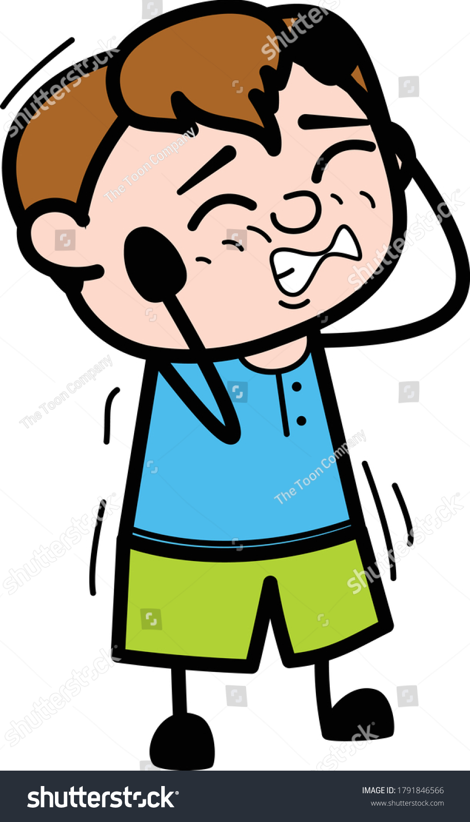 Annoyed Teen Boy Cartoon Character Design - Royalty Free Stock Vector ...