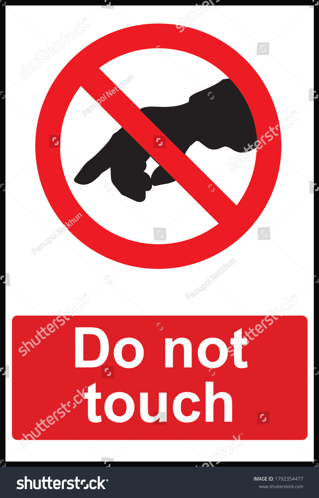 Do not touch signs and symbols - Royalty Free Stock Photo 1792354477 ...