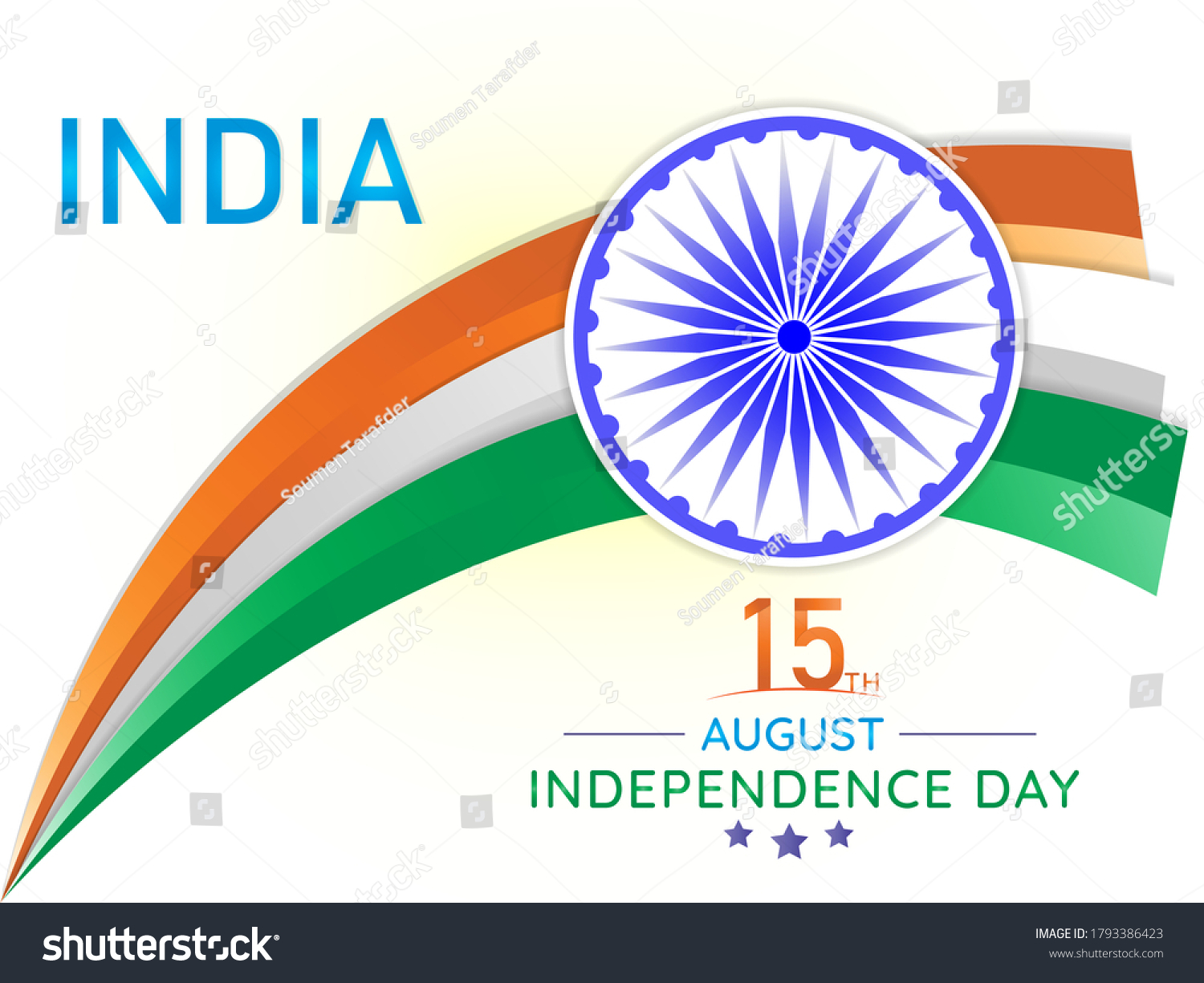 15th August Indian Independence Day vector - Royalty Free Stock Vector ...