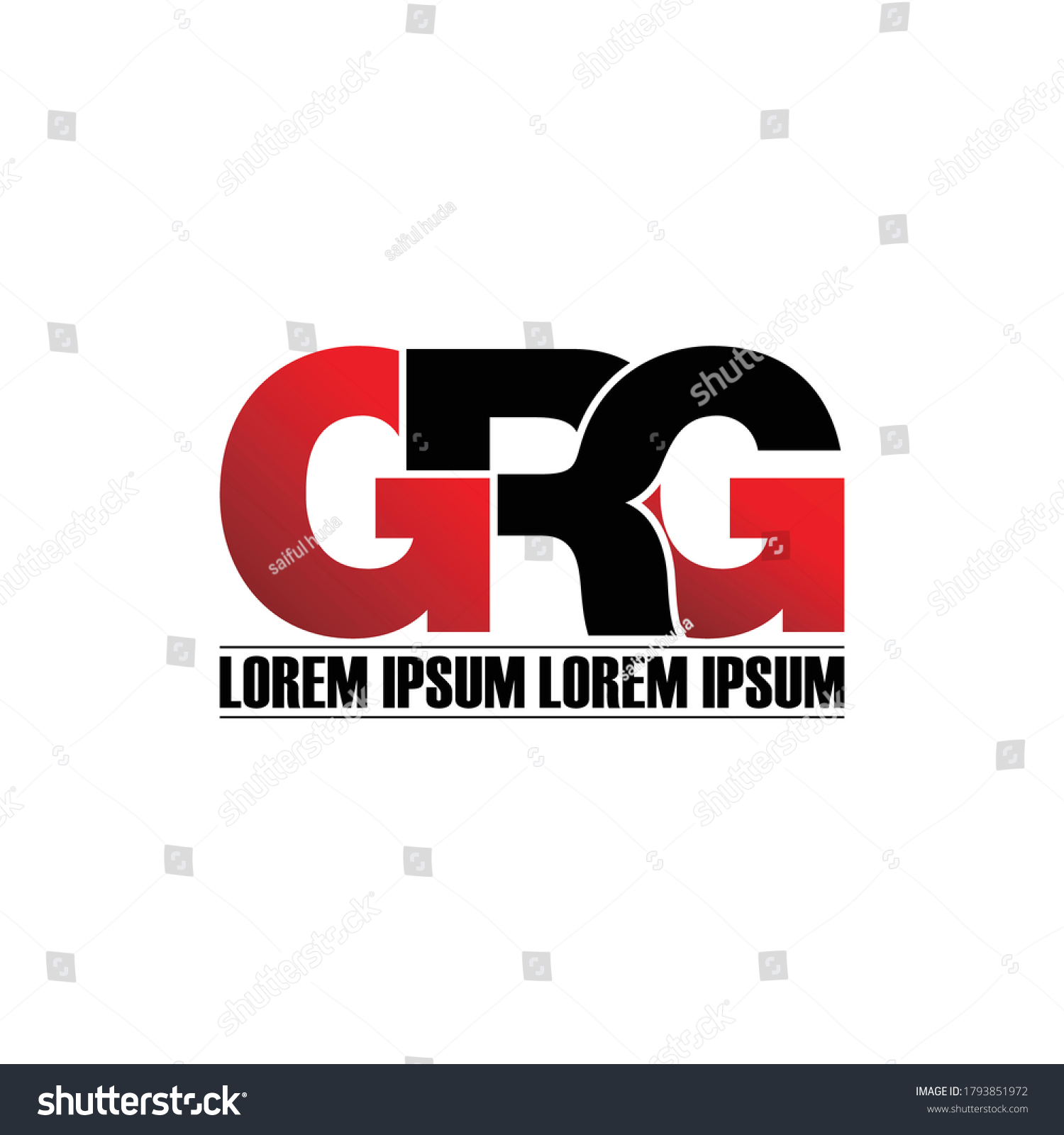 Letter GRG simple logo design vector - Royalty Free Stock Vector ...