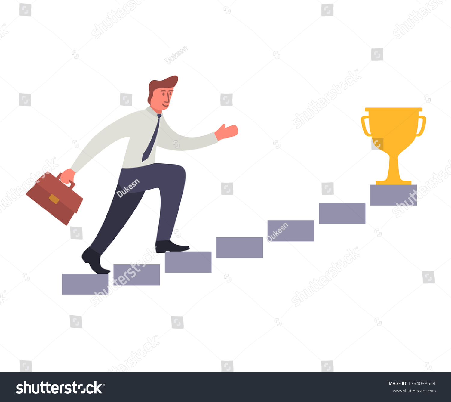 Businessman running up stairs.Progress, carreer - Royalty Free Stock ...