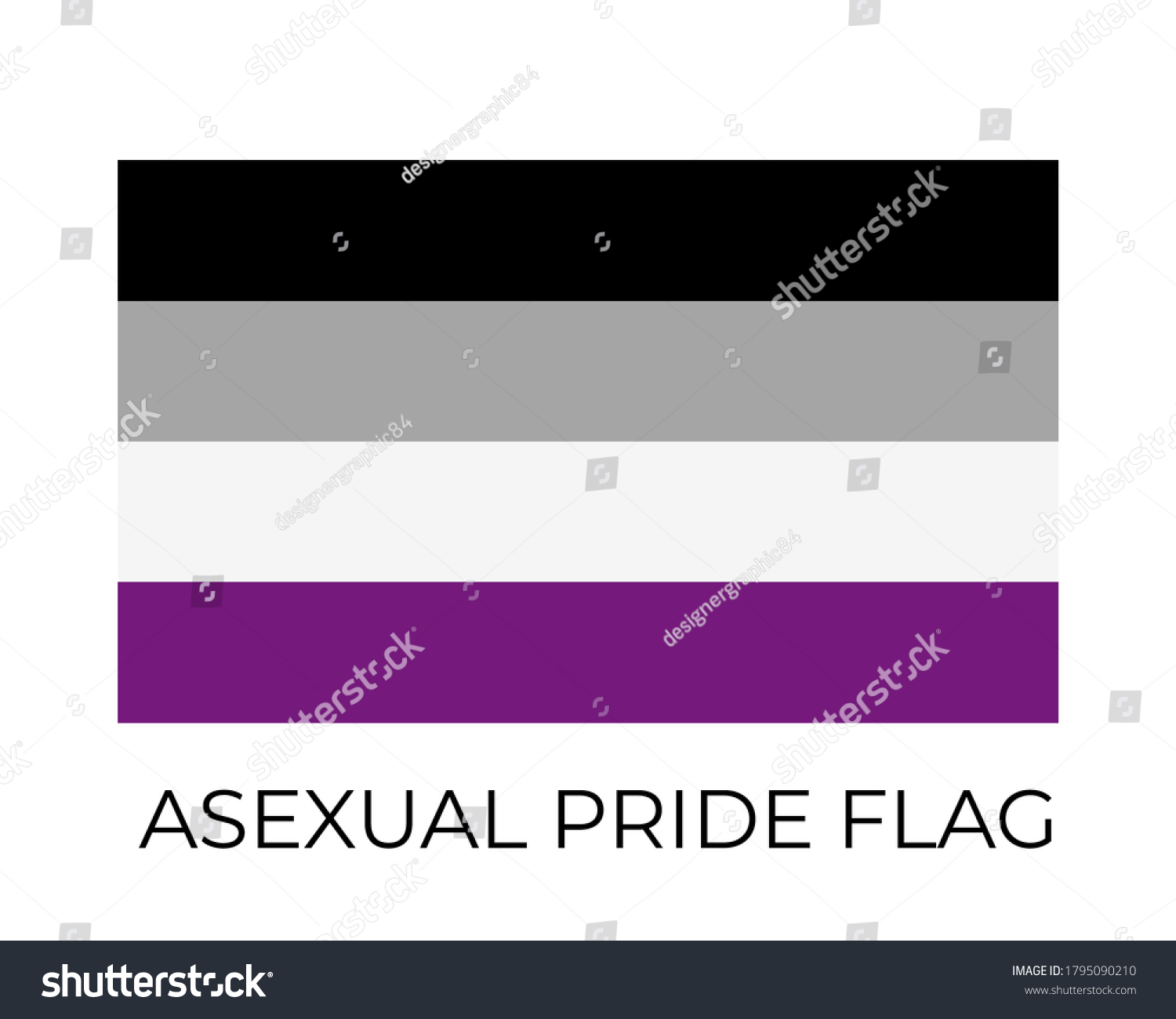 Asexual Pride Flag Symbol Of Lgbt Community Royalty Free Stock Vector 1795090210 6856