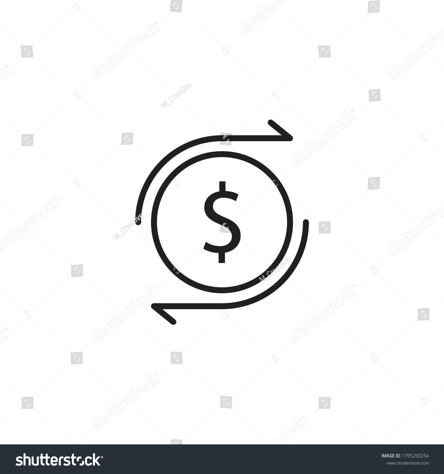 money movement vector icon logo design - Royalty Free Stock Vector ...