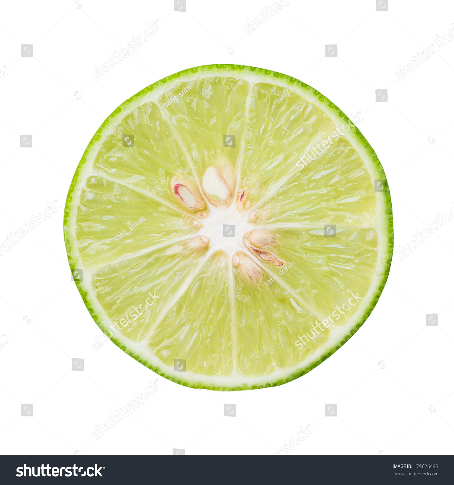 half citrus lime fruit isolated on white background with clipping path,top view #179626493