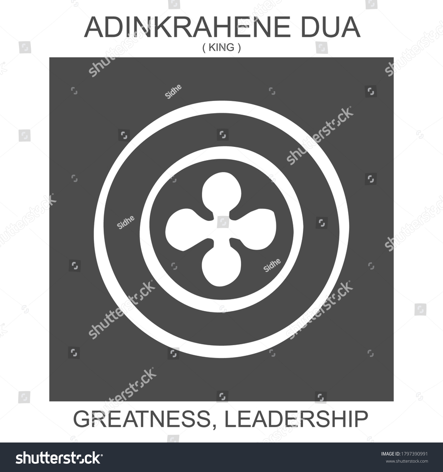 Vector Icon With African Adinkra Symbol Royalty Free Stock Vector