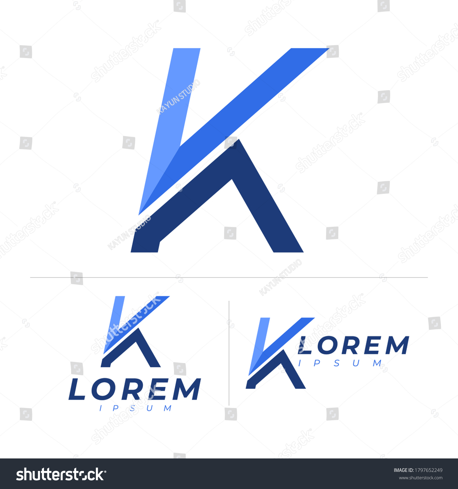 VA / k letter logo vector simple - Royalty Free Stock Vector 1797652249 ...