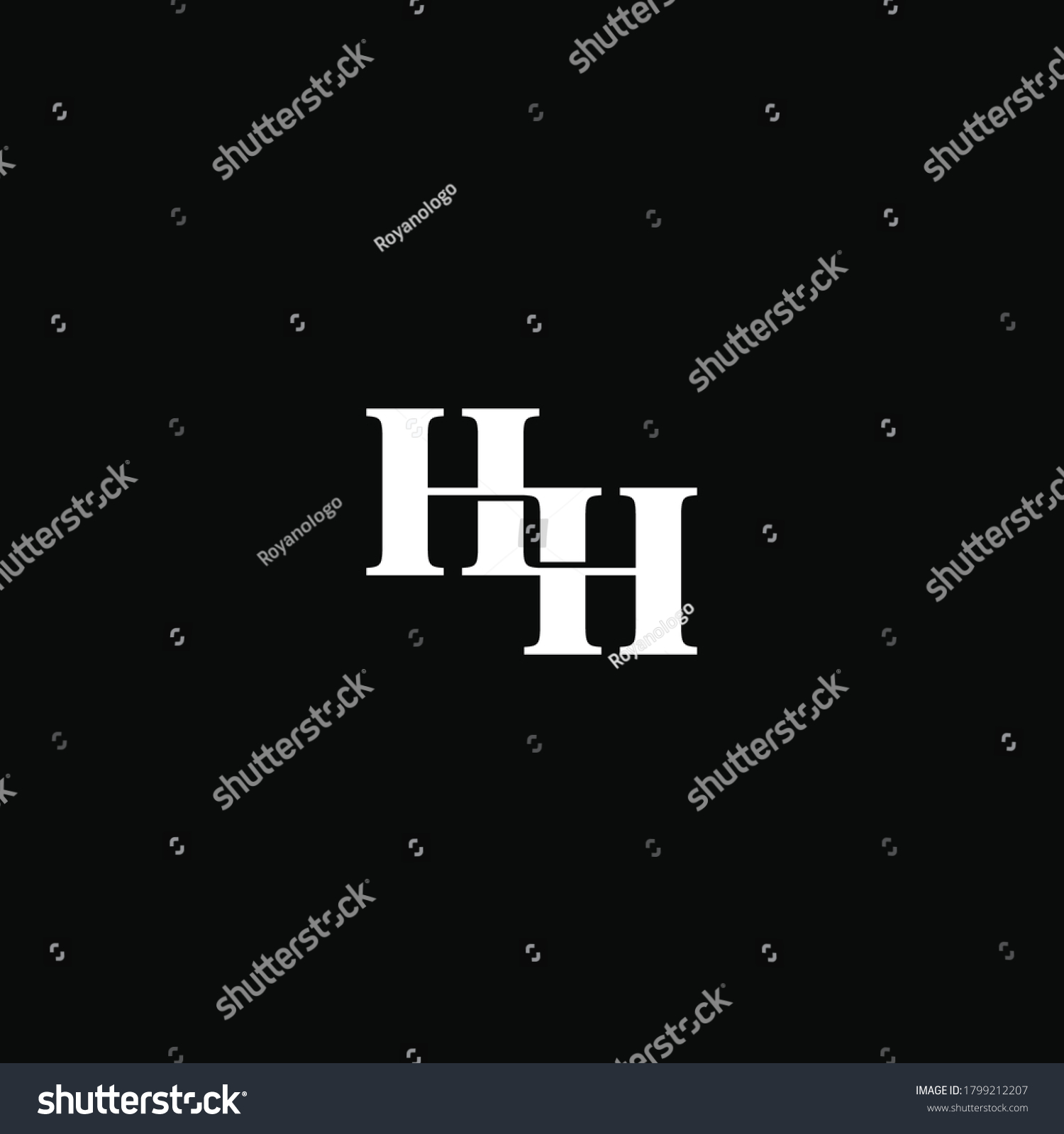 HH letters vector logo icon sign design template - Royalty Free Stock ...