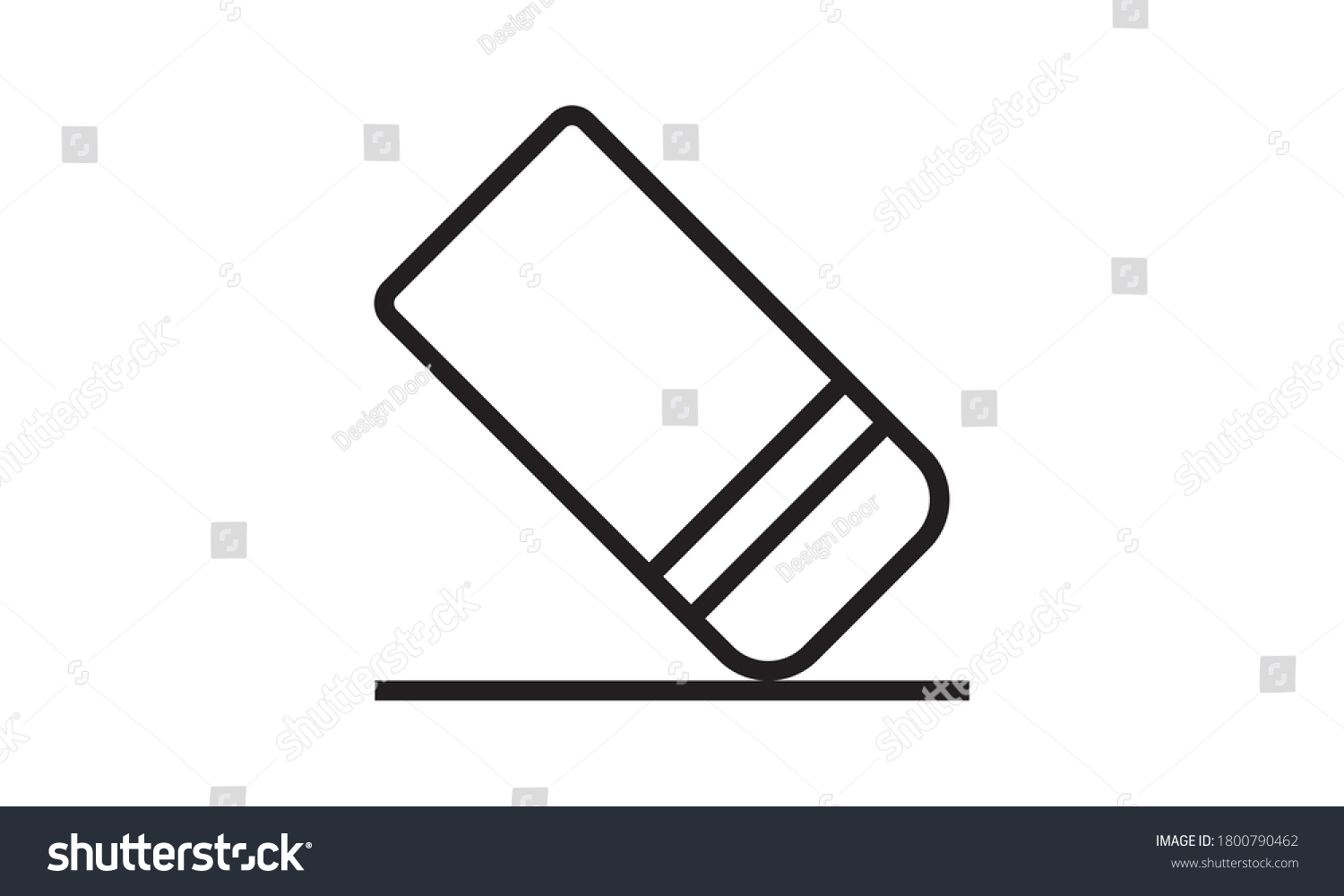 Eraser icon. Signs, outline symbols collection - Royalty Free Stock ...