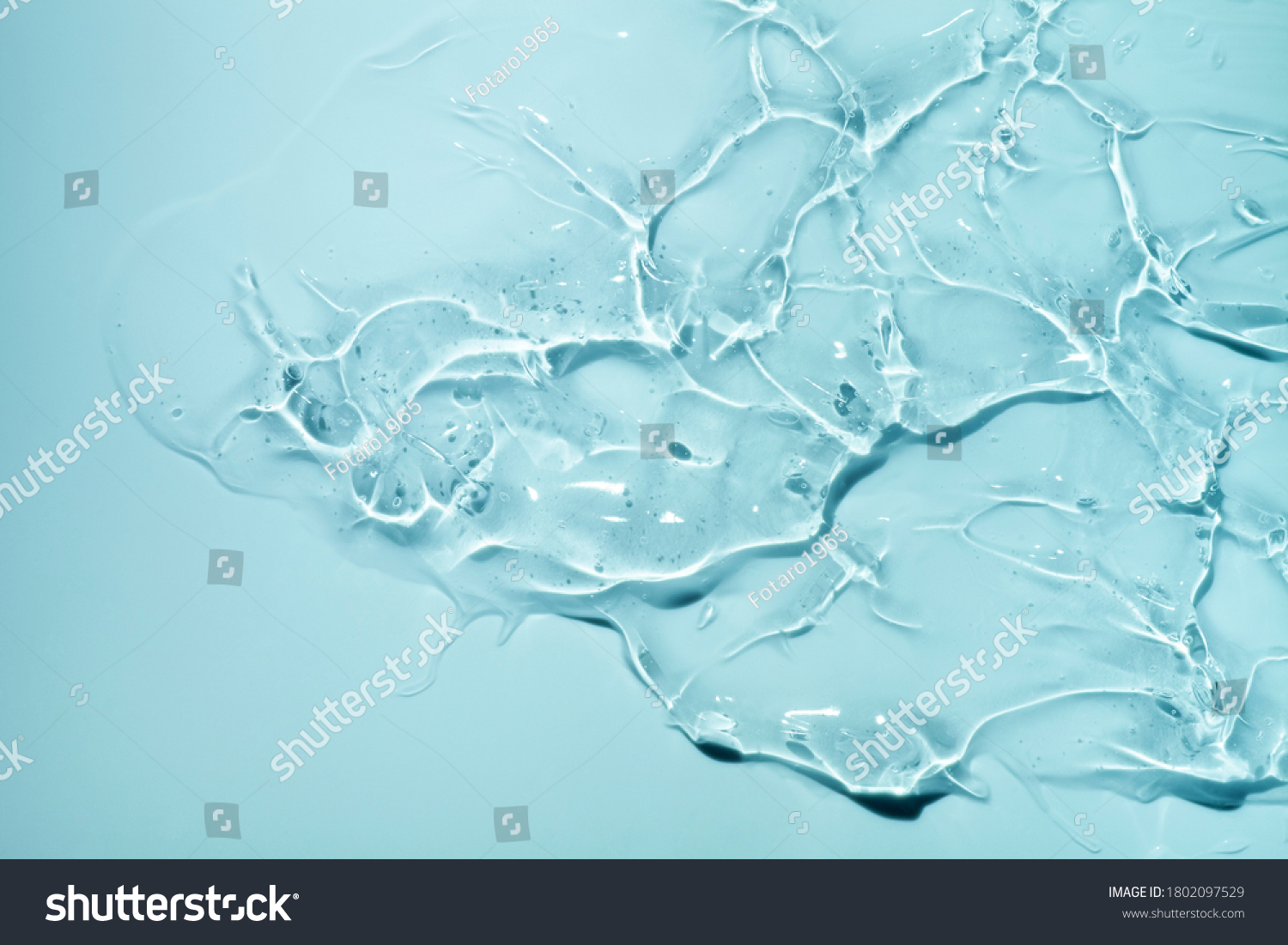 Liquid gel cosmetic smudge blue background #1802097529