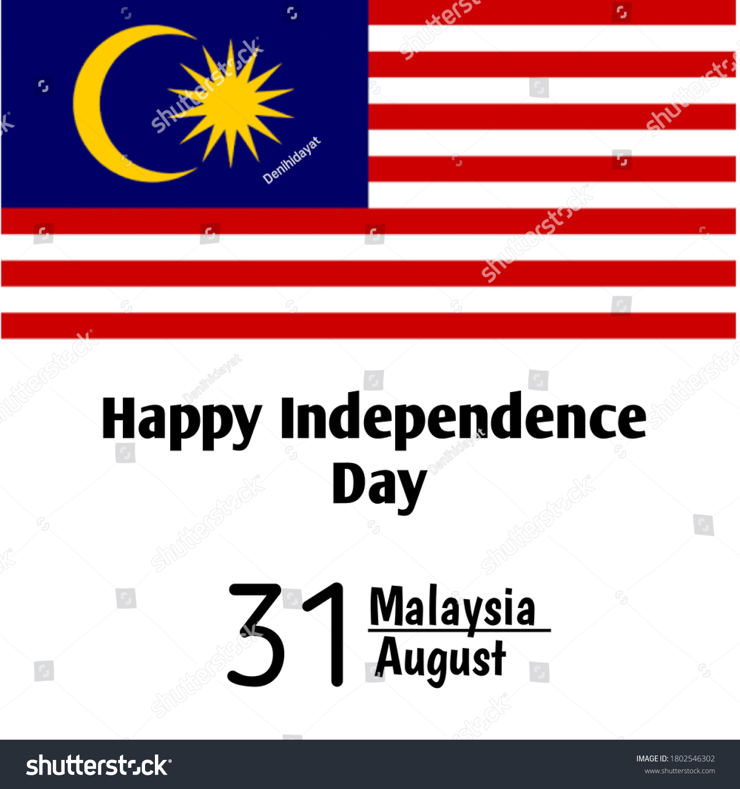 Illustration of greeting independence day for Royalty Free Stock