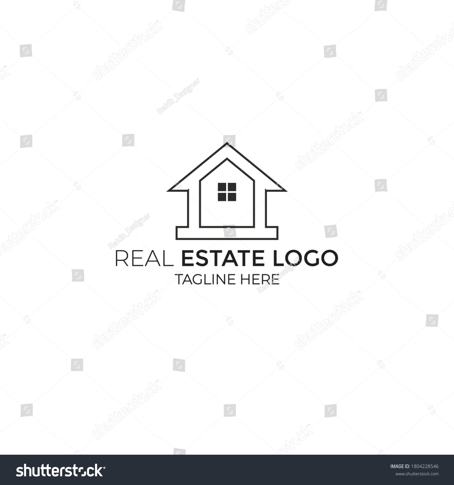 Real Estate Logo Design Victor - Royalty Free Stock Vector 1804228546 ...