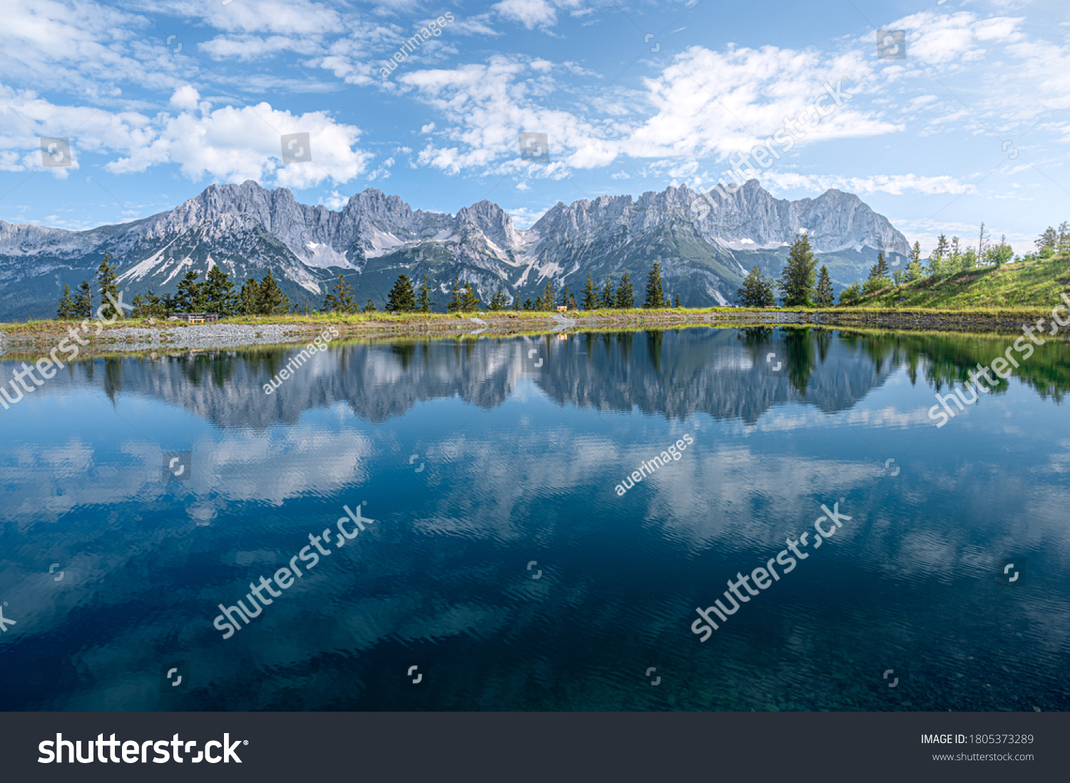 Mountain lake in the Kitzbühel Alps, Austria #1805373289