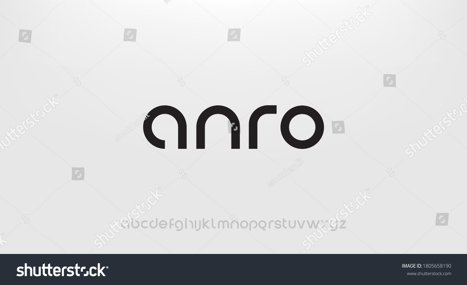 Anro, Abstract technology science alphabet lowercase font. digital space typography vector illustration design #1805658190