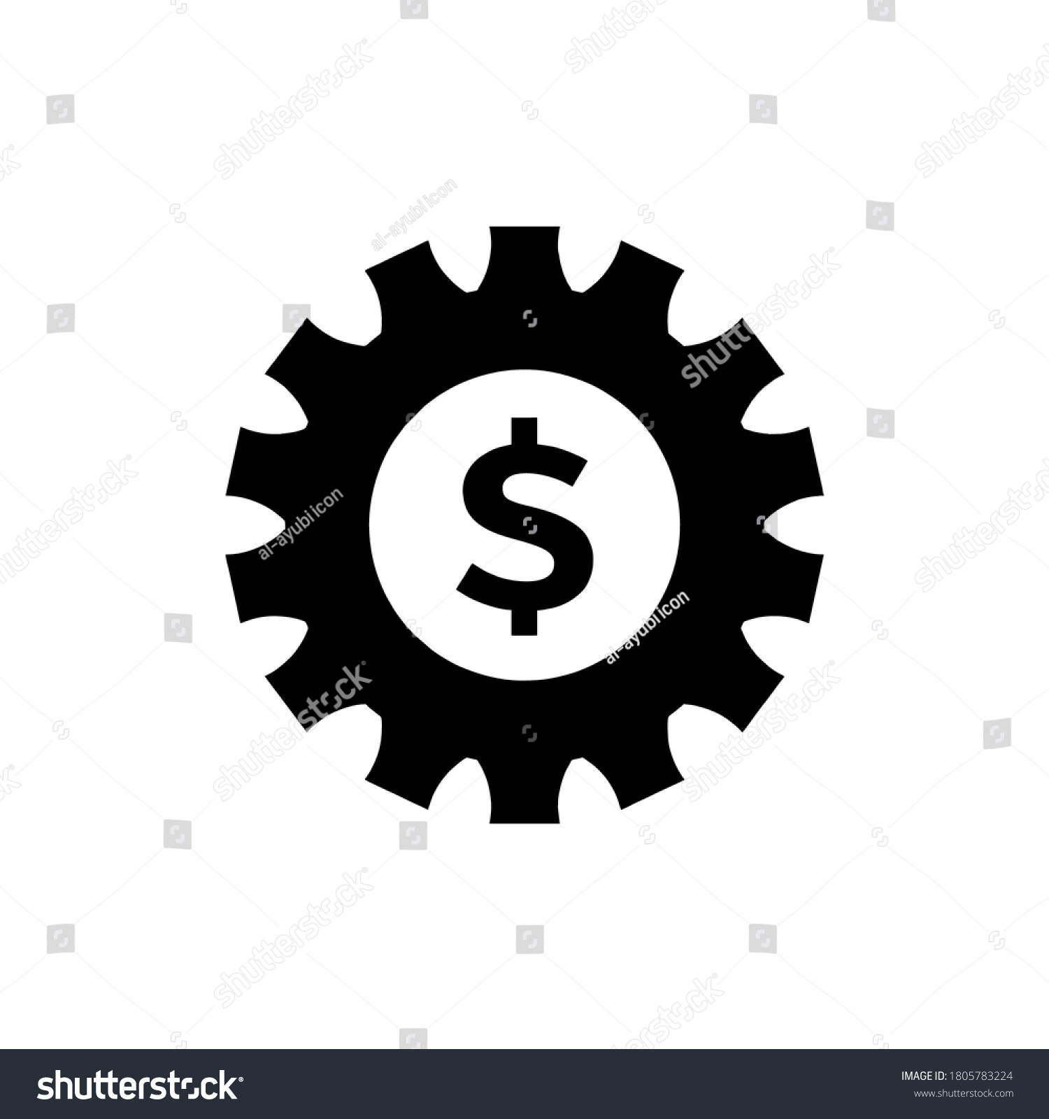 money settings icon vector illustration logo - Royalty Free Stock ...