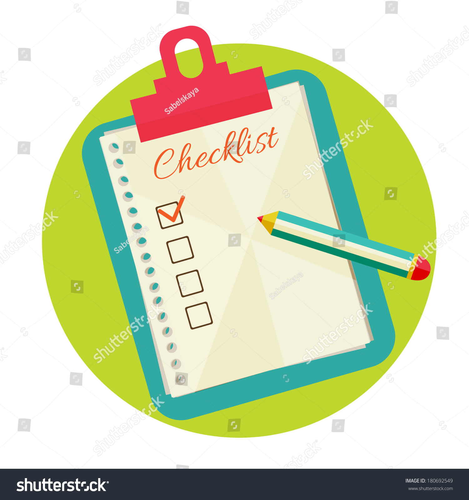 Vector illustration of check list - Royalty Free Stock Vector 180692549 ...