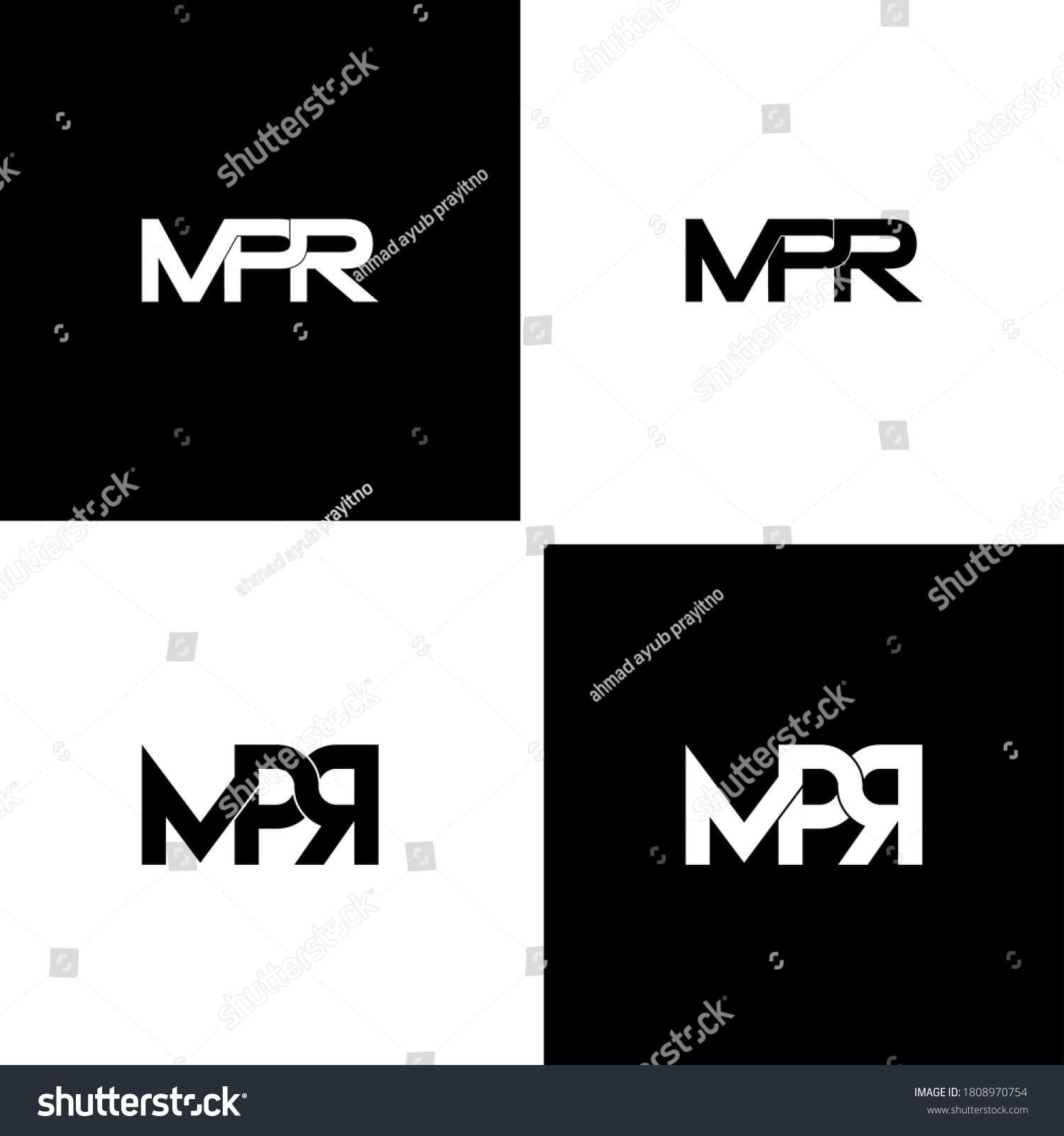 Mpr Letter Original Monogram Logo Design - Royalty Free Stock Vector ...