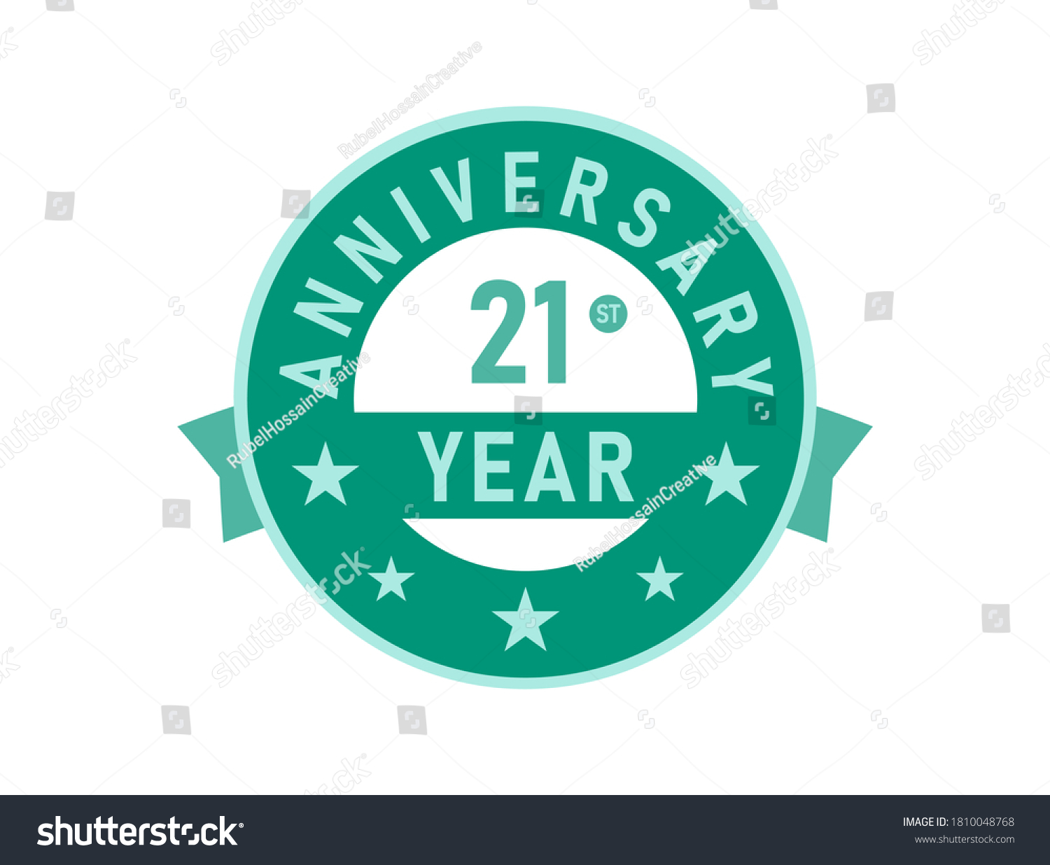 21 years anniversary Modern Badges - Royalty Free Stock Vector ...