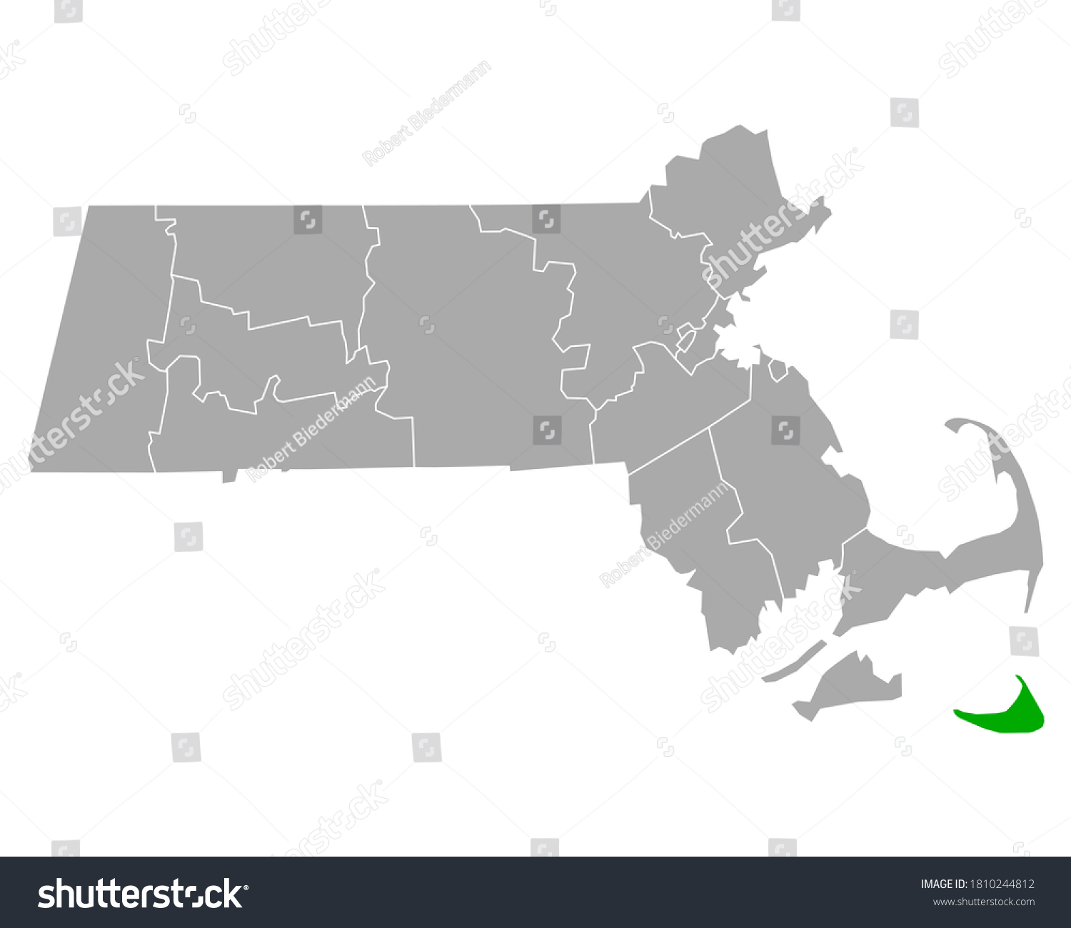 Map of Nantucket in Massachusetts on white - Royalty Free Stock Vector ...