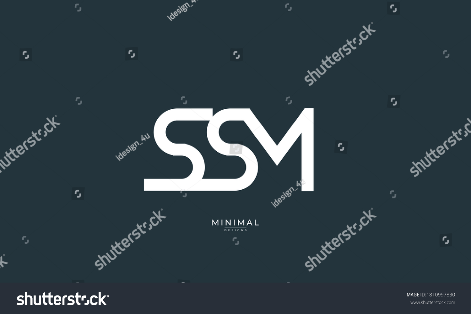 Alphabet Letter Icon Logo Ssm - Royalty Free Stock Vector 1810997830 