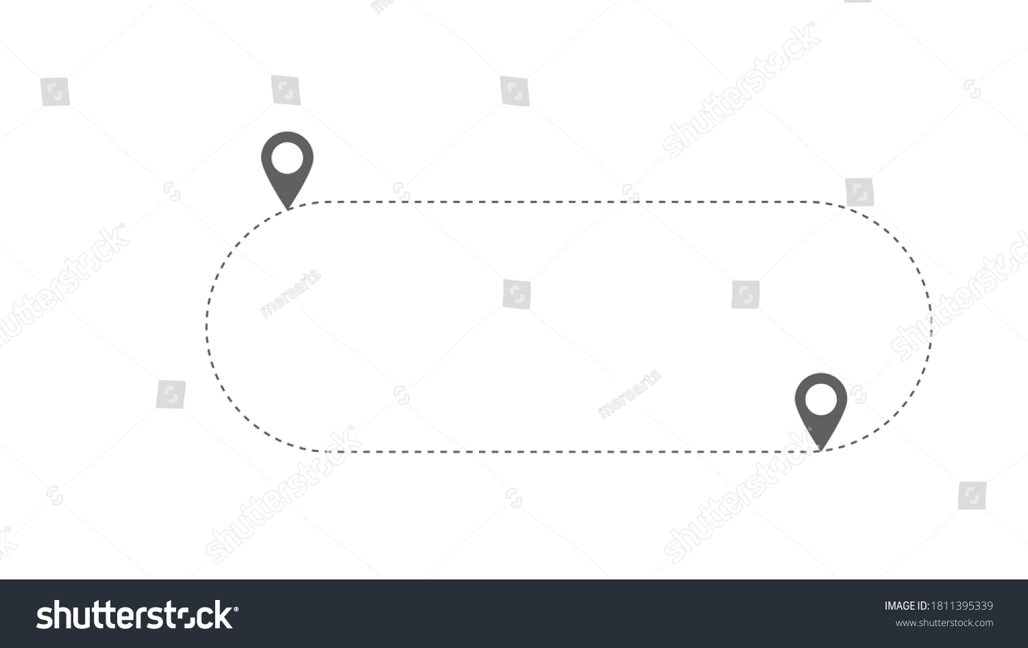 dashed line trace and plane route isolated on - Royalty Free Stock ...