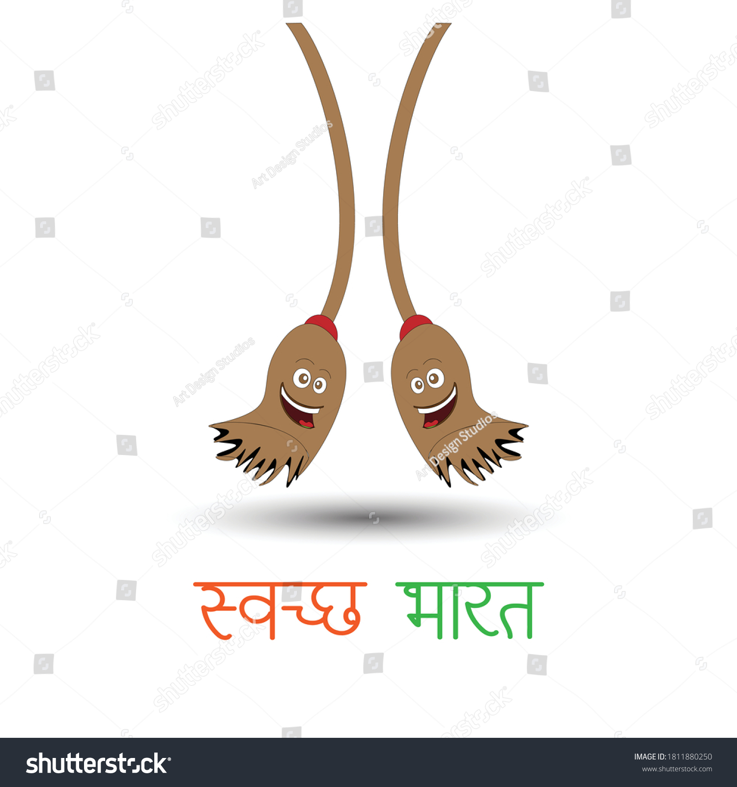 swachh bharat is Hindi meaning of clean India Royalty Free Stock