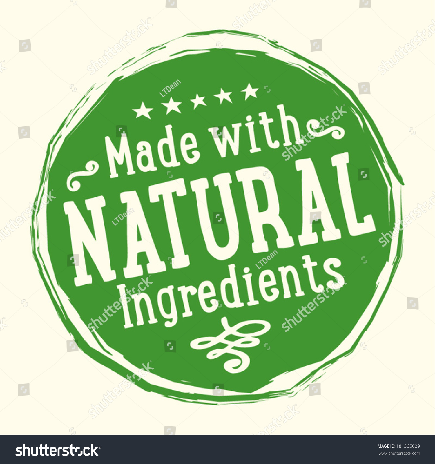Natural Ingredients Badge #181365629