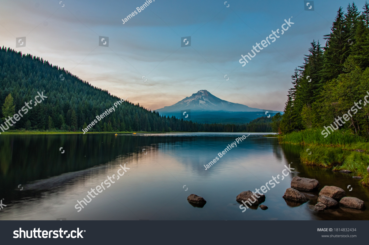 Dusk at Trillium Lake, Oregon #1814832434