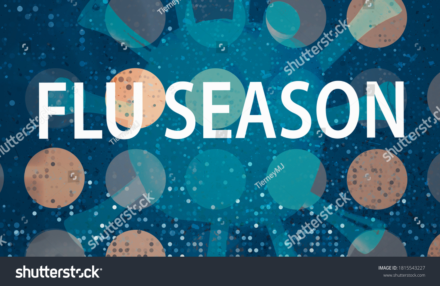 Flu Season Coronavirus theme with abstract dots and virus background #1815543227