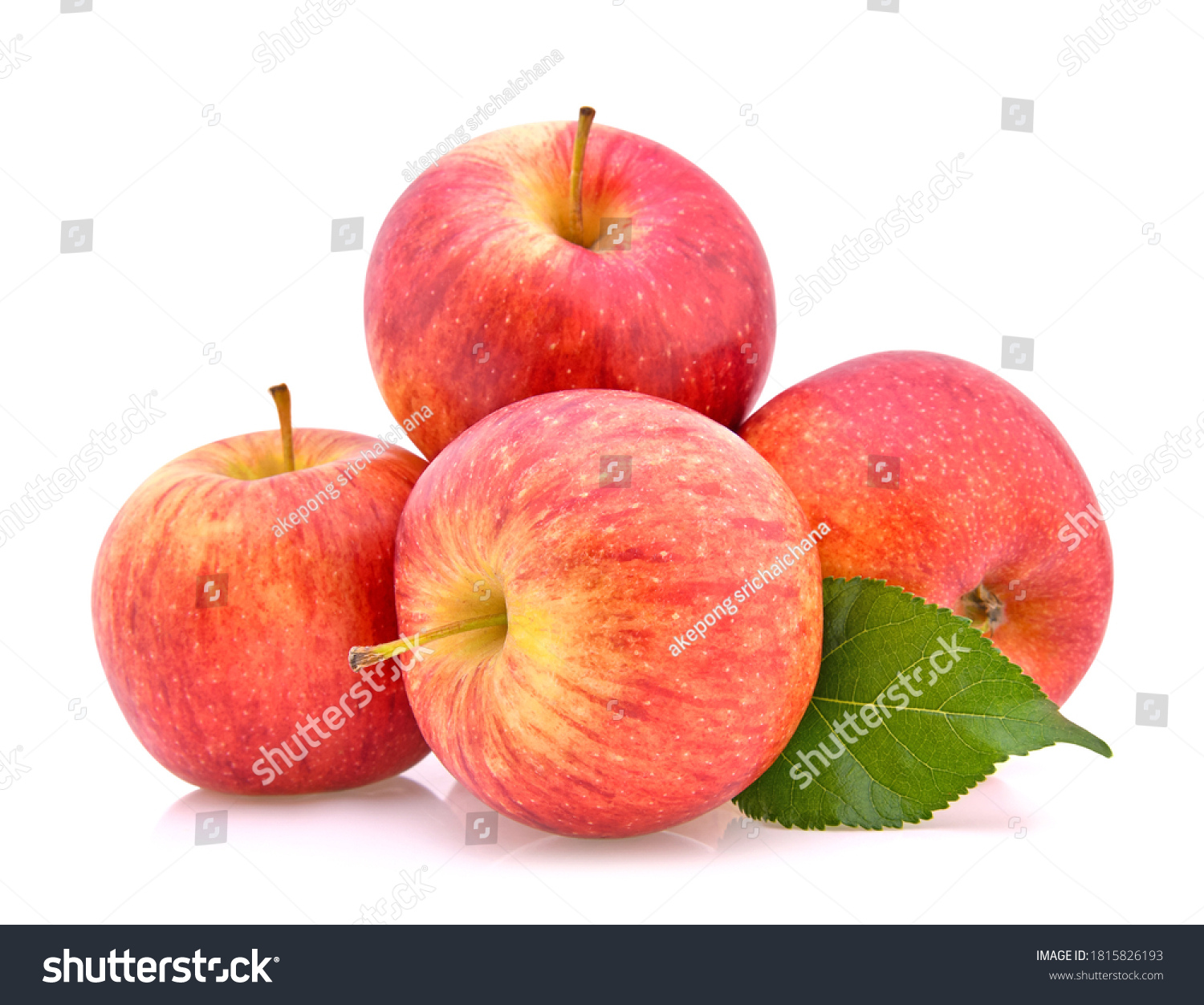 Gala apples isolate on white background #1815826193