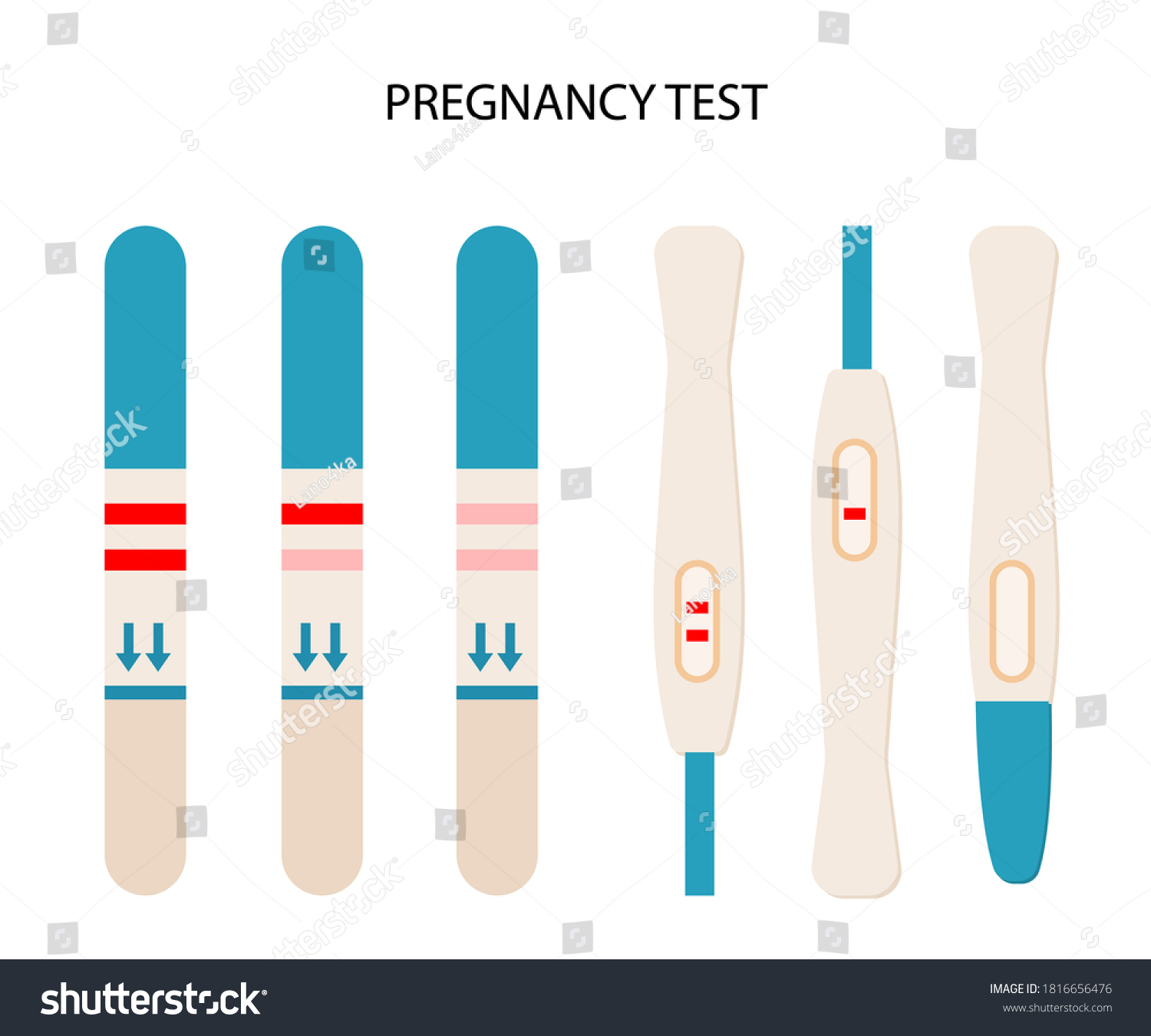 Set Pregnancy Test Icons Ovulation Medical Royalty Free Stock Vector 1816656476 3091