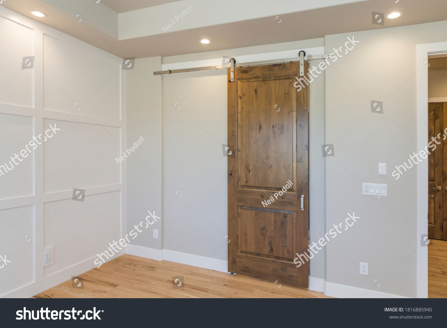 Sliding Barn Door in Master Bedroom #1816885940