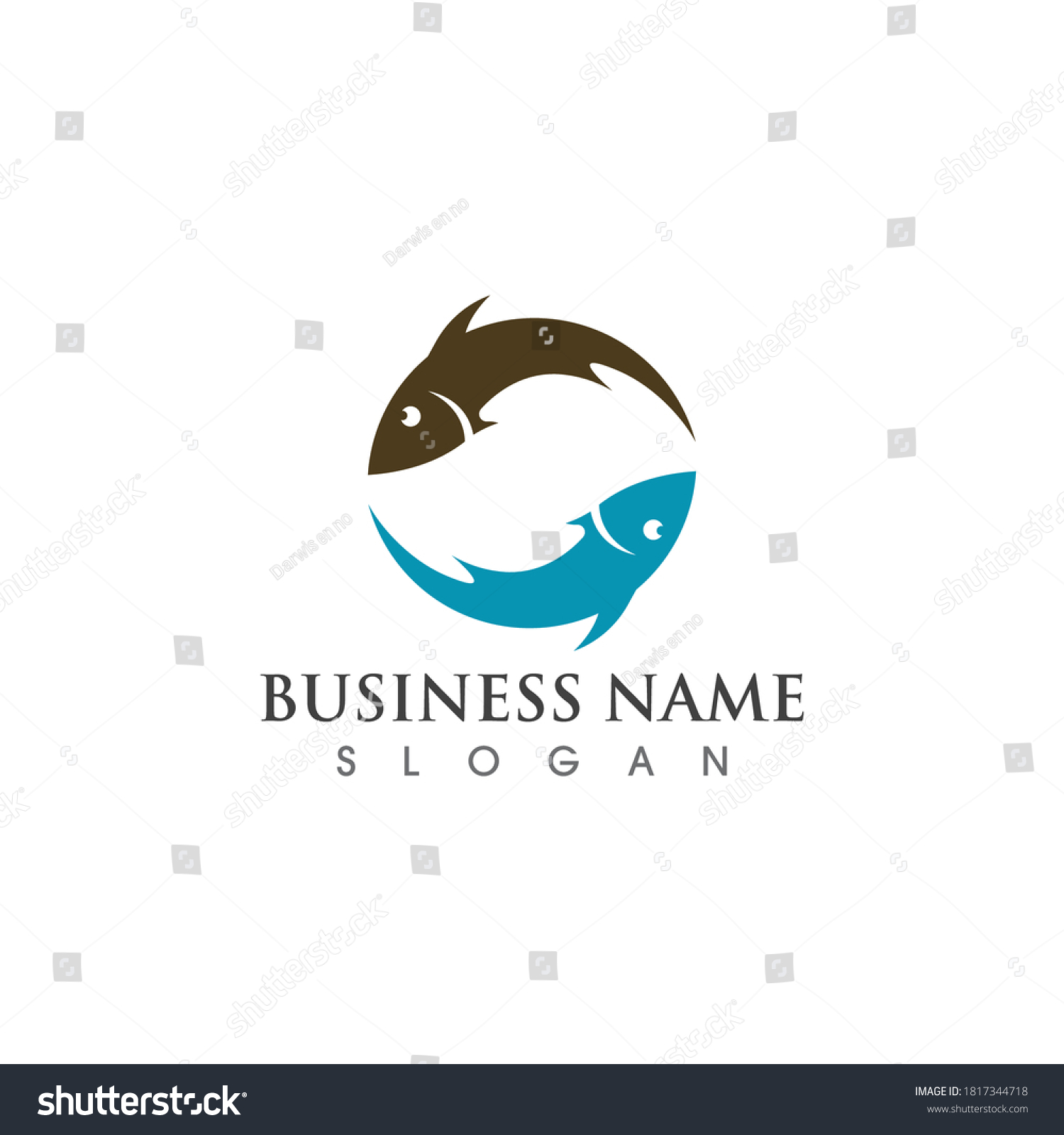 Fish Logo And Symbol Vector Symbol Royalty Free Stock Vector