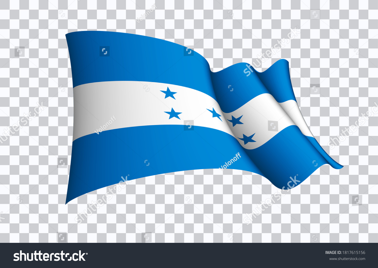 Honduras flag state symbol isolated on - Royalty Free Stock Vector ...