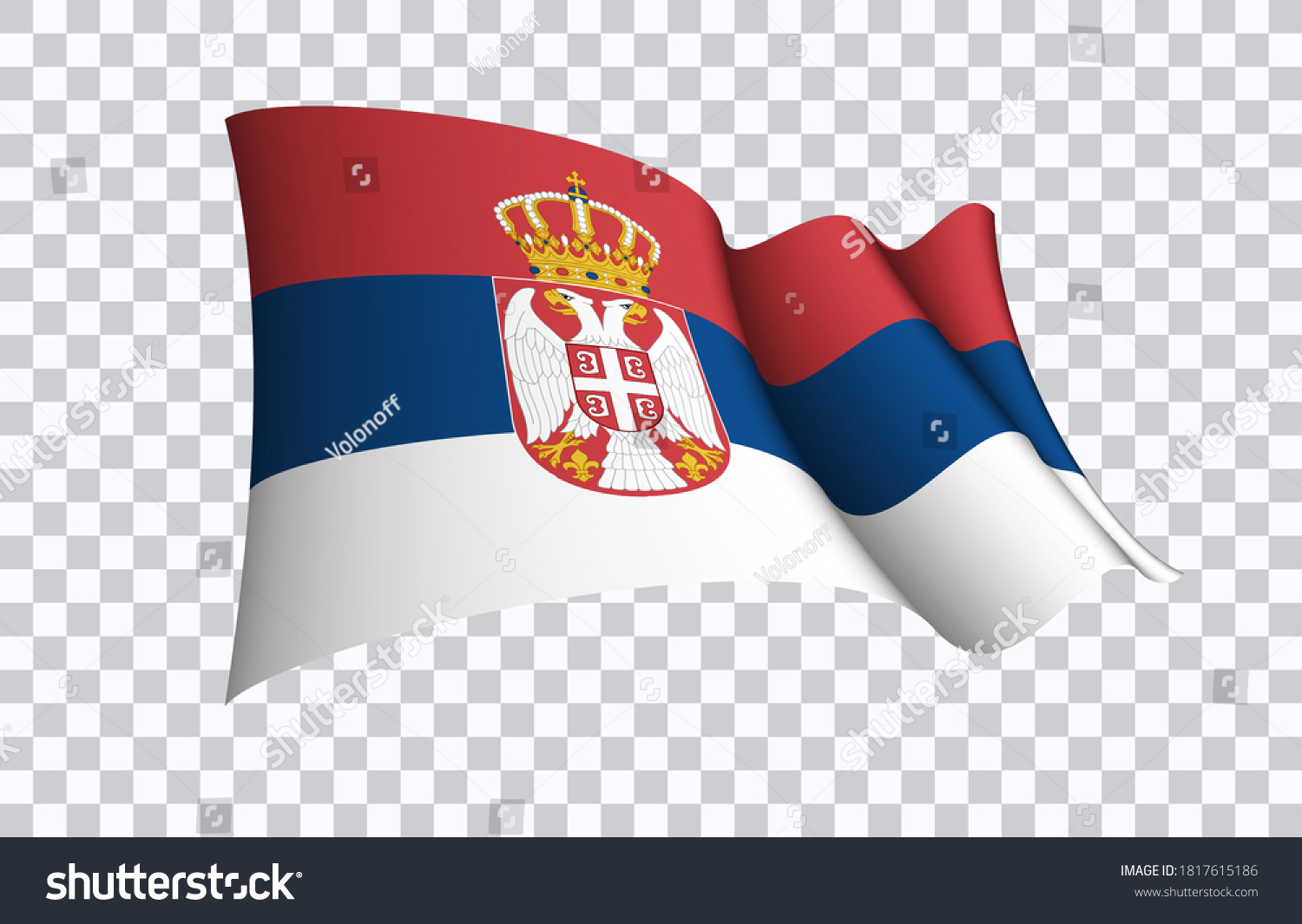 Serbia flag state symbol isolated on background - Royalty Free Stock ...